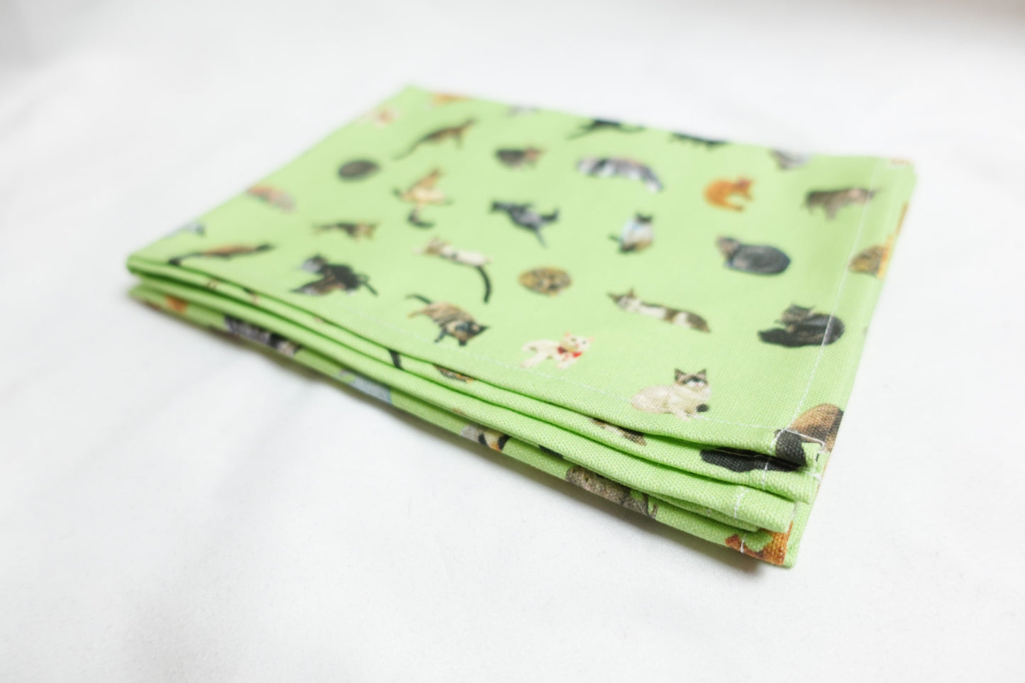 Meow fabrics, napkins and table runner