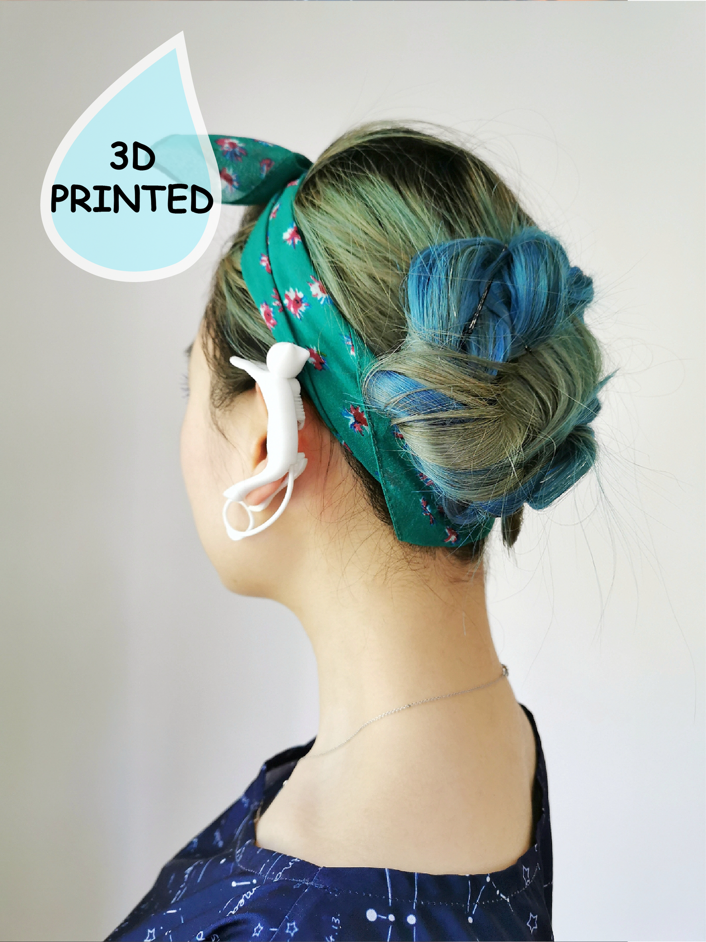 Quantum Cat cuff earring & ring