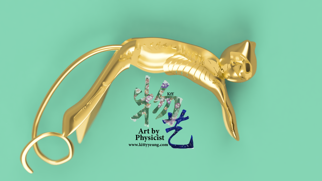 Quantum Cat cuff earring & ring