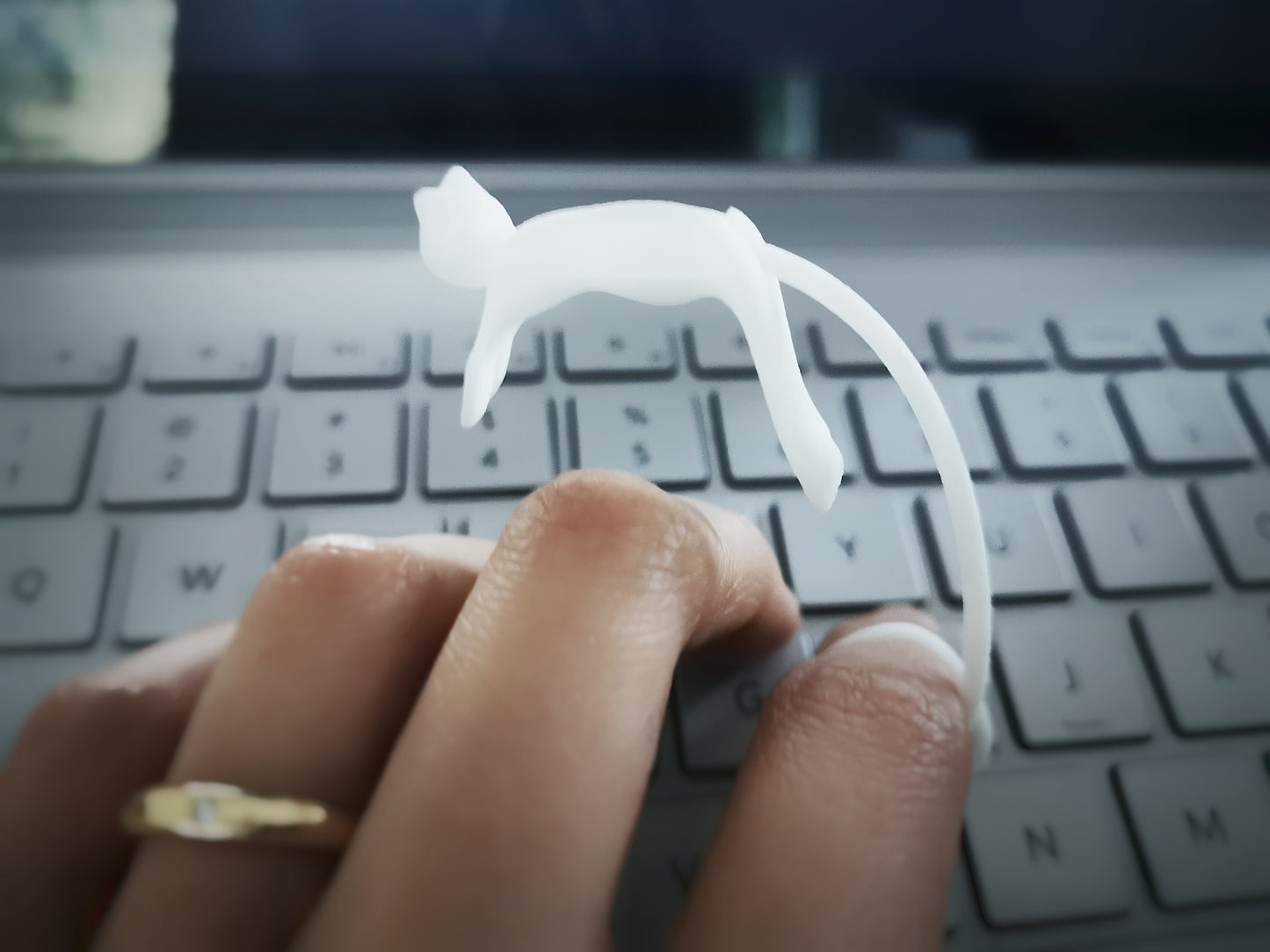 Quantum Cat cuff earring & ring