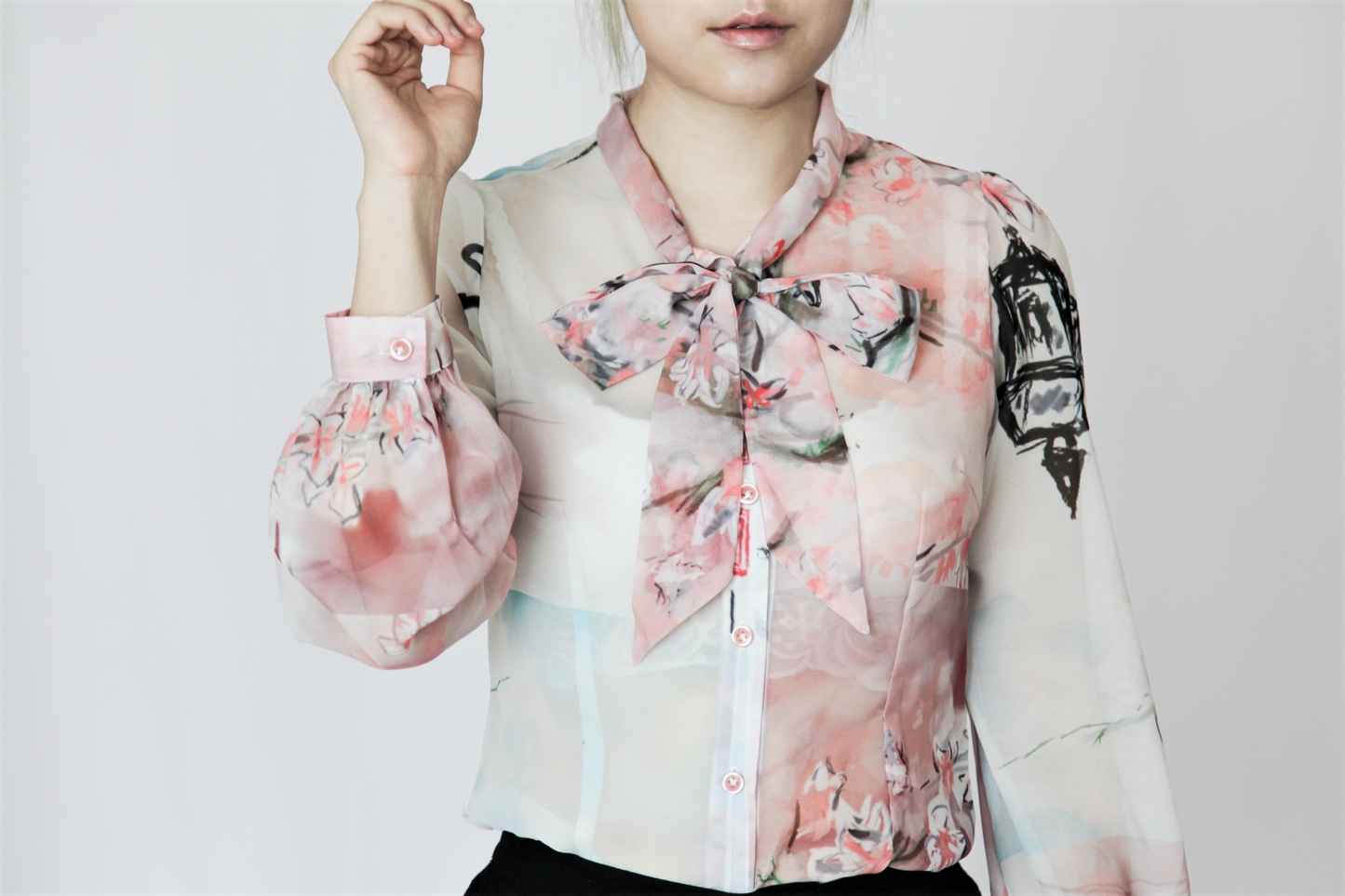 Harvard Spring bow blouse