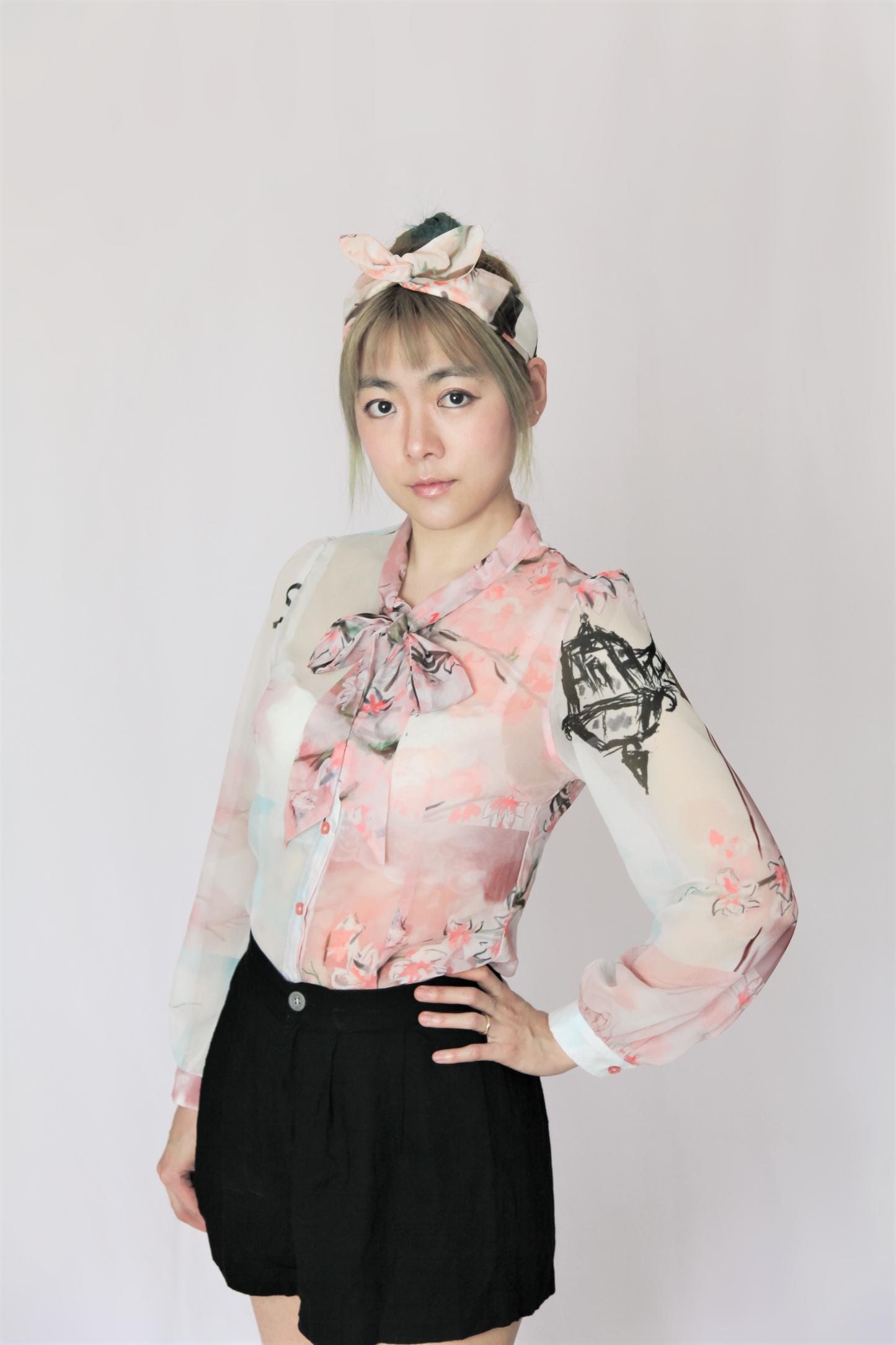 Harvard Spring bow blouse