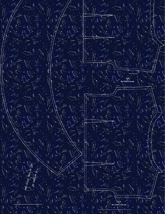 Starry night peplum shirt DIY fabric patterns