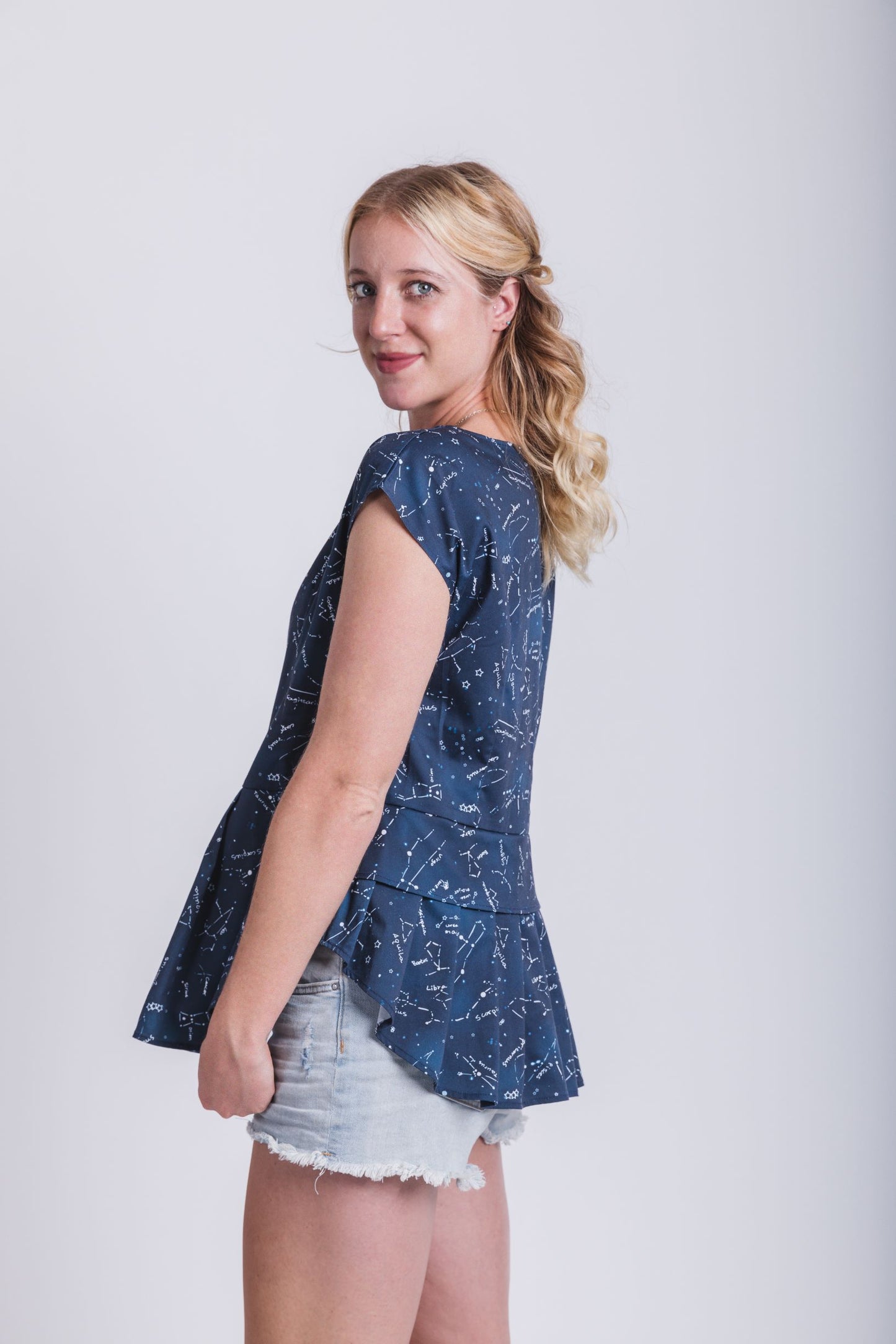 Starry Night peplum shirt