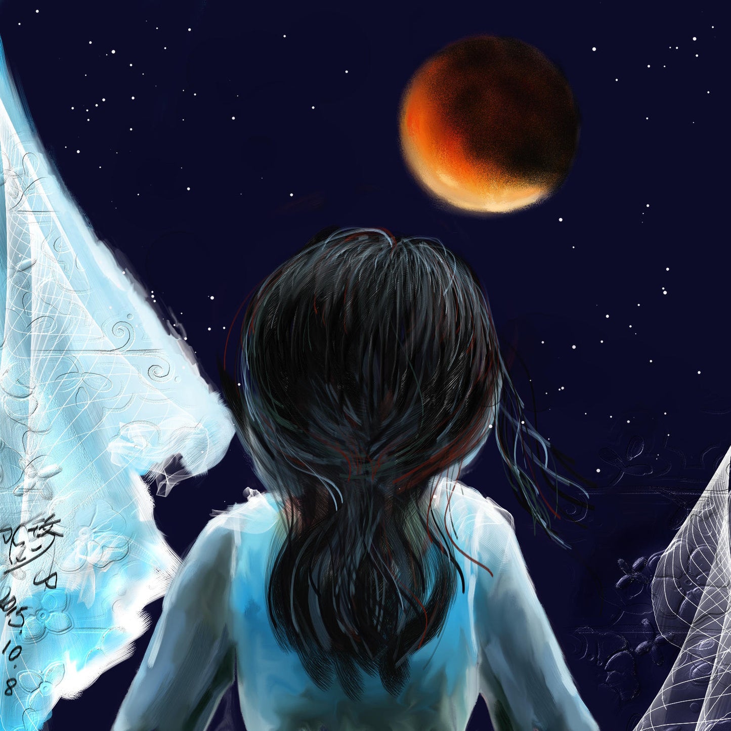 Childhood Lunar Eclipse painting