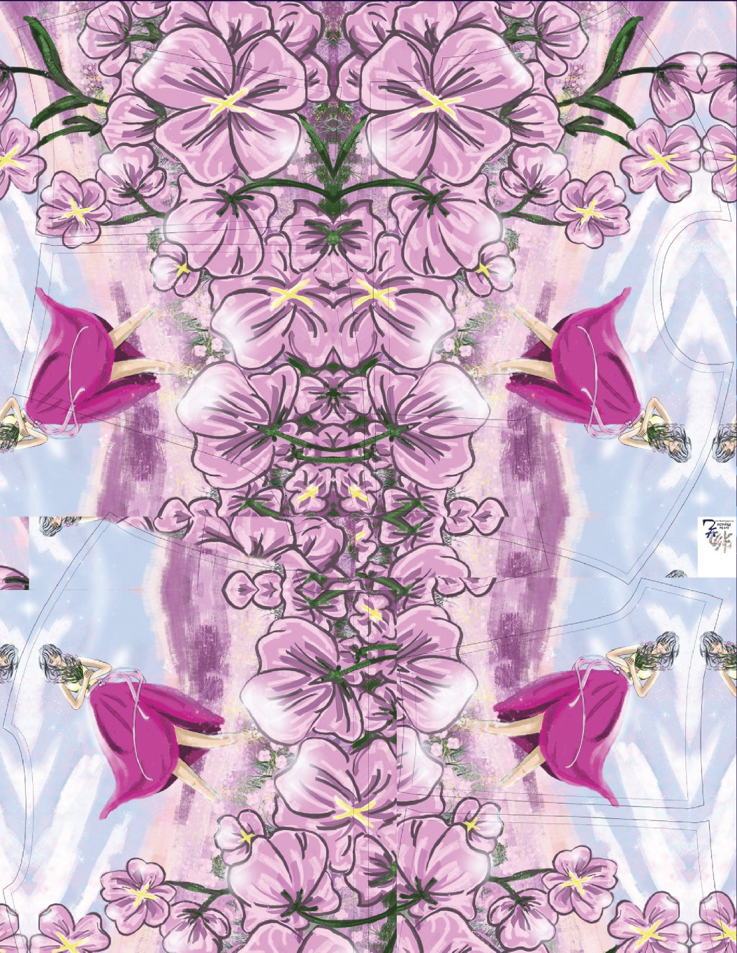 Flowers outfit DIY fabric patterns