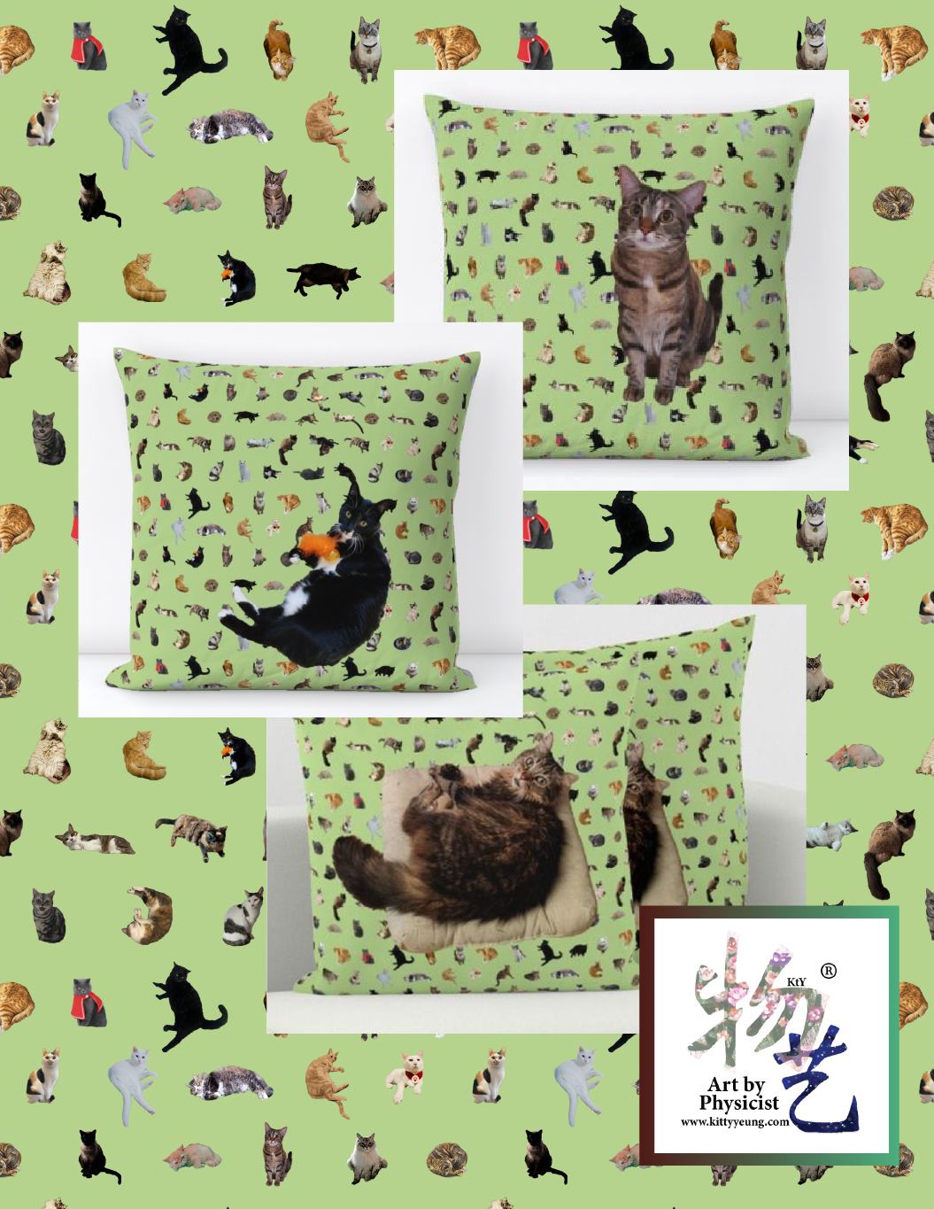 Meow pillow and case