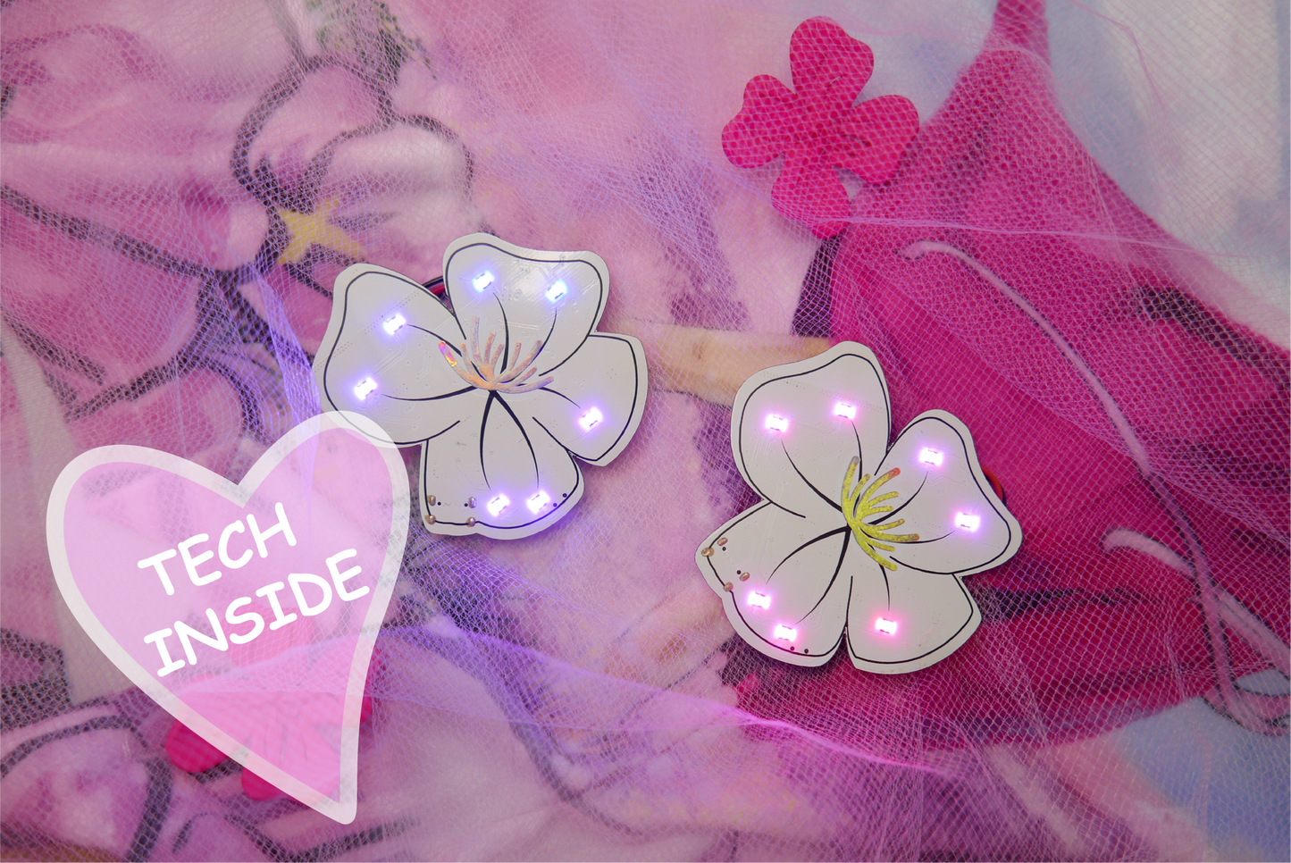 Flowers Bluetooth brooches