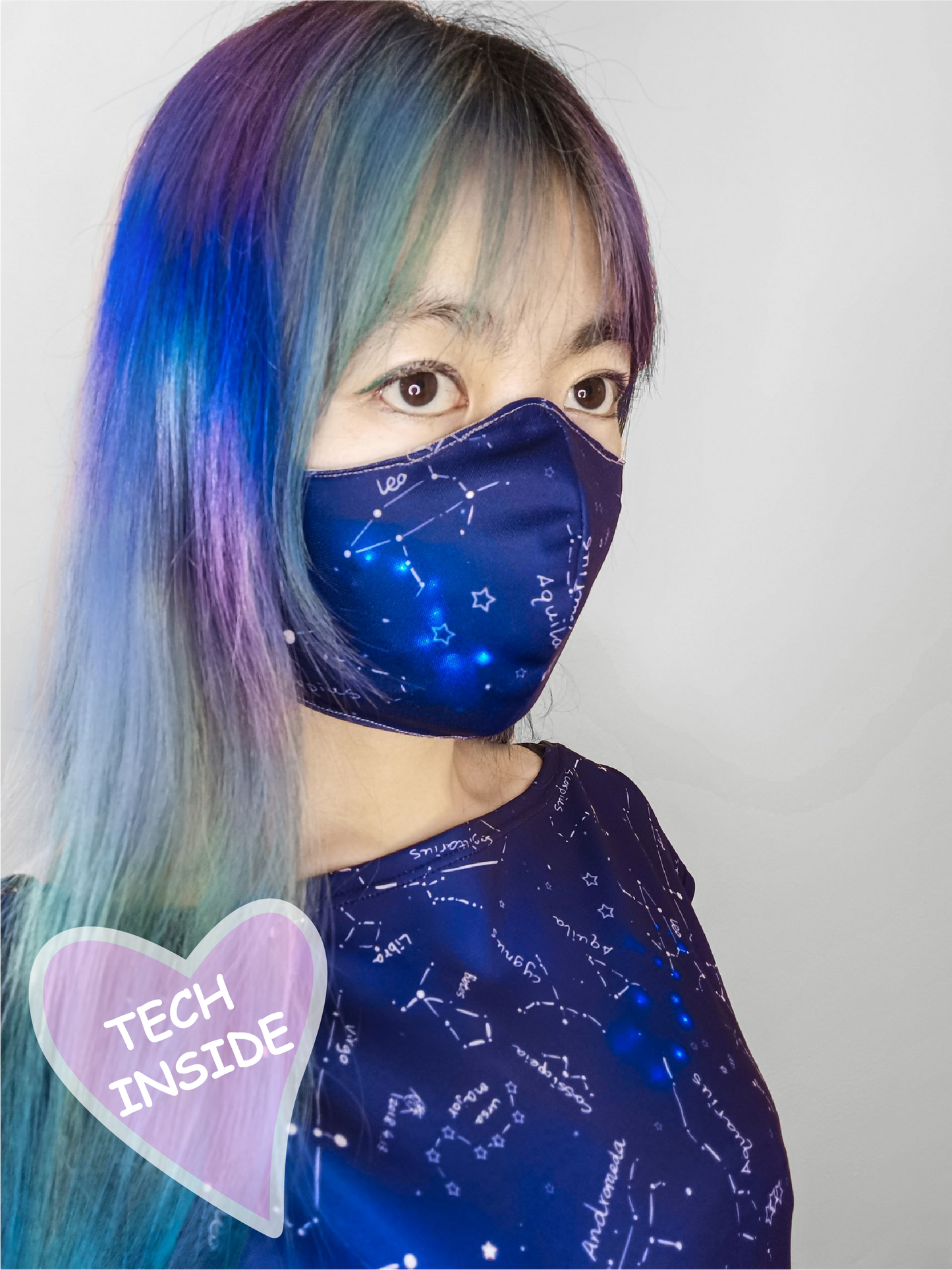 Starry Night mask cover with optional LEDs